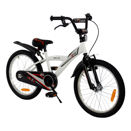 2Cycle 2Cycle Biker - Wit - Jongensfiets 6 tot 8 jaar