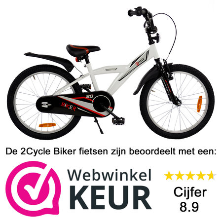 2Cycle 2Cycle Biker - Wit - Jongensfiets 6 tot 8 jaar