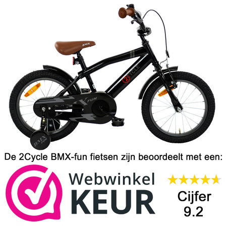 2Cycle 2Cycle BMX-Fun - Zwart - Jongensfiets 4 tot 6 jaar