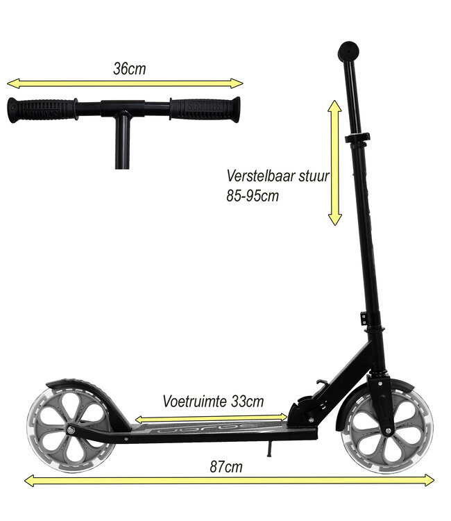 Sajan Step - LED - Grote Wielen - 20cm -Roze-Zwart - 2e