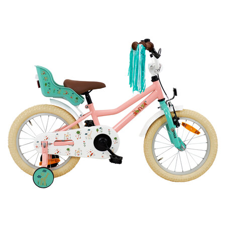 2Cycle 2Cycle Kenya - Kinderfiets - 16 inch - Roze - met Poppenzitje - Meisjesfiets - 16 inch fiets