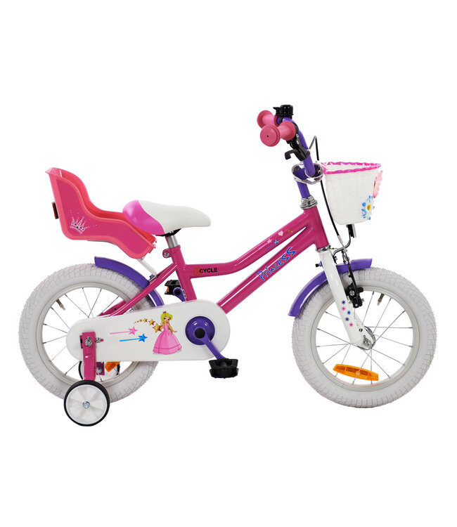 2Cycle Princess kinderfiets 14 inch (3 tot 5 jaar) voor meisjes roze