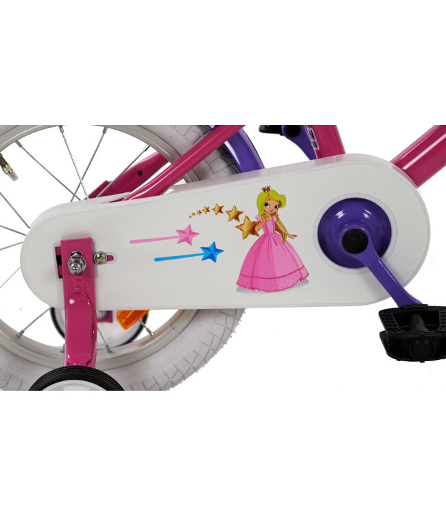 2Cycle Princess kinderfiets 14 inch (3 tot 5 jaar) voor meisjes roze