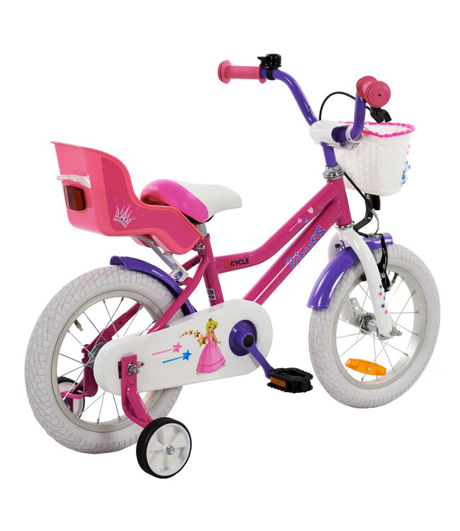 2Cycle Princess kinderfiets 14 inch (3 tot 5 jaar) voor meisjes roze