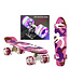 Sajan - Skateboard - LED - Penny board - Camouflage Paars - 22.5 inch - 56cm - Skateboard met Verlichting