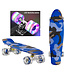 Sajan - Skateboard - LED - Penny board - Camouflage Blauw - 22.5 inch - 56cm - Skateboard met Verlichting