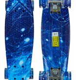 Sajan Sajan - Skateboard - LED - Penny board - Space Blauw - 22.5 inch - 56cm - Skateboard met Verlichting