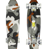 Sajan Sajan - Skateboard - LED - Penny board - Camouflage Grijs - 22.5 inch - 56cm - Skateboard met Verlichting