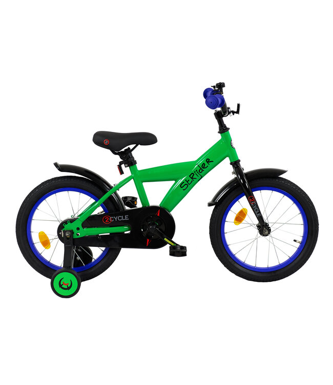 2Cycle Strijder kinderfiets 16 inch (4 tot 6 jaar) voor jongens groen