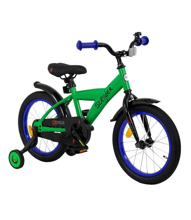 2Cycle Strijder kinderfiets 16 inch (4 tot 6 jaar) voor jongens groen
