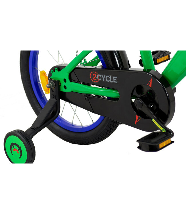 2Cycle Strijder kinderfiets 16 inch (4 tot 6 jaar) voor jongens groen