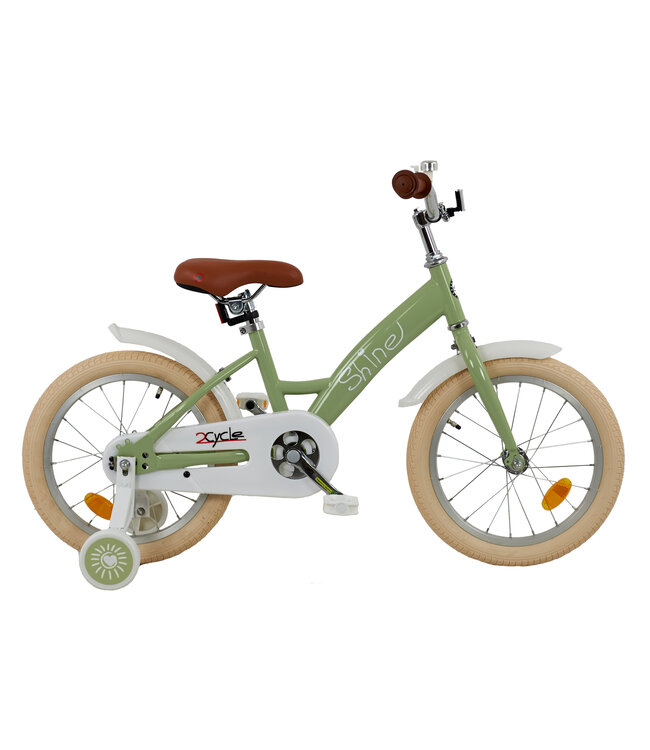 2Cycle Shine kinderfiets 16 inch (4 tot 6 jaar) voor meisjes groen