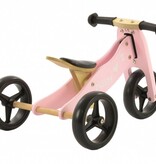 2Cycle 2Cycle 2 in 1 Loopfiets - Driewieler - Hout - 1 Jaar - Roze - Balance bike