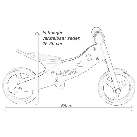 2Cycle 2Cycle 2 in 1 Loopfiets - Driewieler - Hout - 1 Jaar - Roze - Balance bike