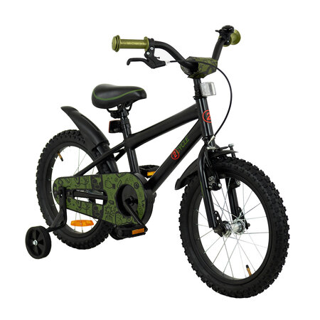 2Cycle 2Cycle BMX - Zwart-Groen - Jongensfiets 4 tot 6 jaar