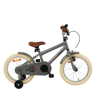 2Cycle 2Cycle BMX kinderfiets 16 inch (4 tot 6 jaar) voor jongens mat-grijs