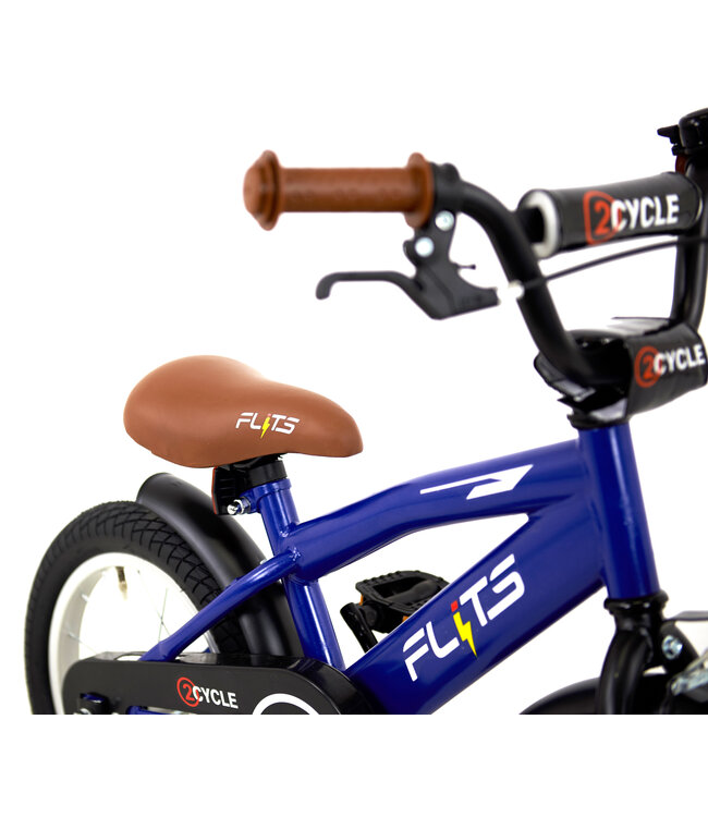 2Cycle Flits kinderfiets 14 inch (3 tot 5 jaar) voor jongens blauw