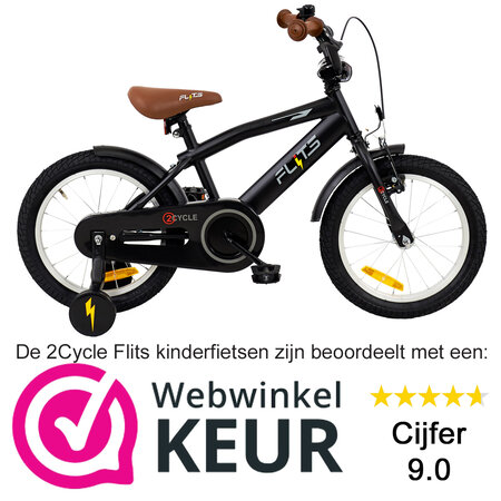 2Cycle 2Cycle Flits - Zwart - Jongensfiets 4 tot 6 jaar