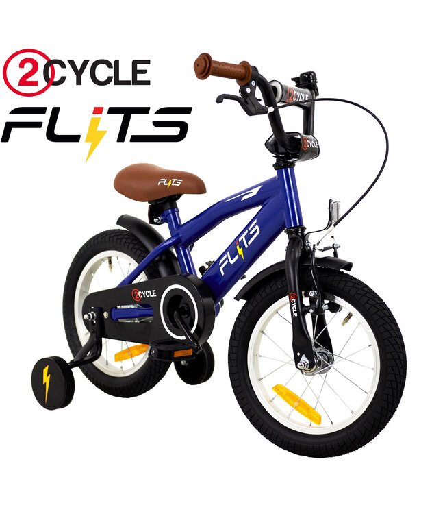 2Cycle Flits kinderfiets 14 inch (3 tot 5 jaar) voor jongens blauw