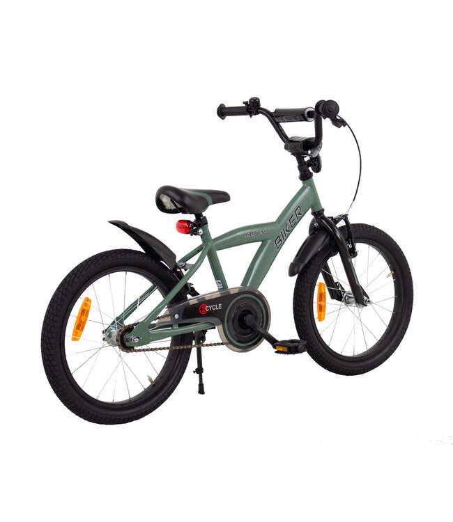 2Cycle Biker kinderfiets 18 inch (5 tot 7 jaar) voor jongens groen