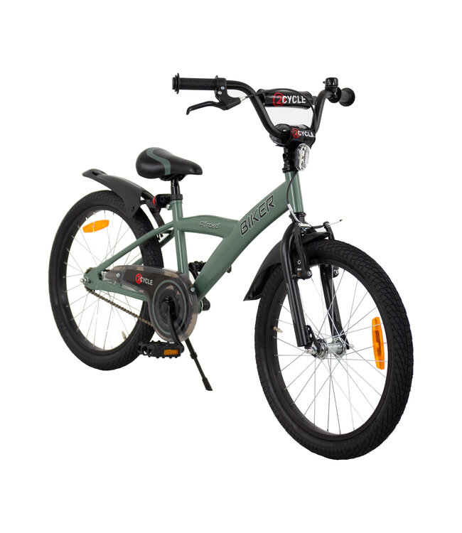 2Cycle Biker kinderfiets 20 inch (6 tot 8 jaar) voor jongens groen