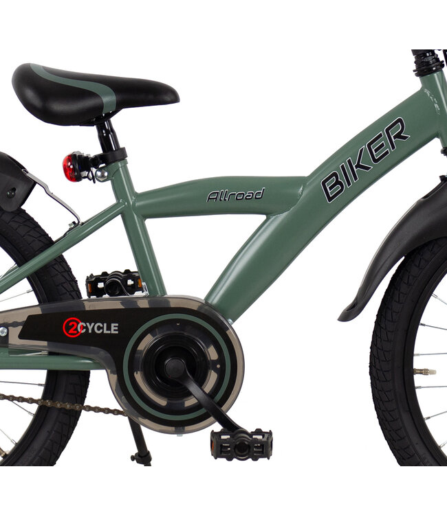 2Cycle Biker kinderfiets 20 inch (6 tot 8 jaar) voor jongens groen