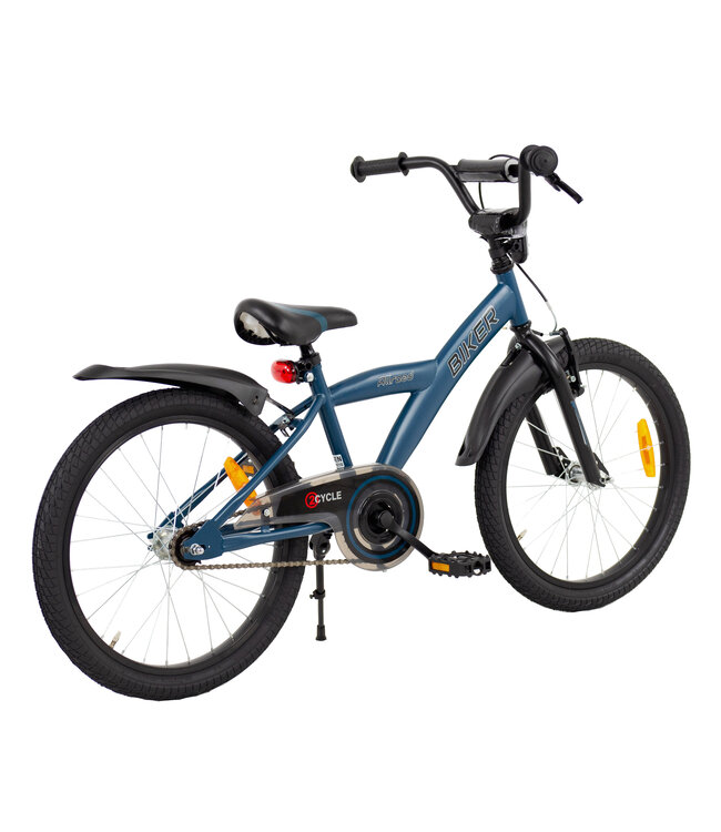 2Cycle Biker kinderfiets 20 inch (6 tot 8 jaar) voor jongens blauw