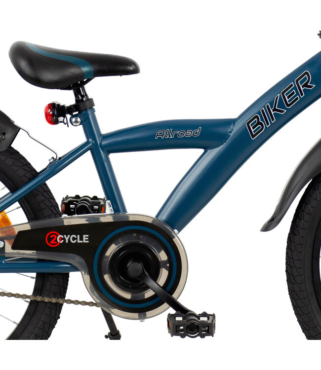 2Cycle Biker kinderfiets 20 inch (6 tot 8 jaar) voor jongens blauw