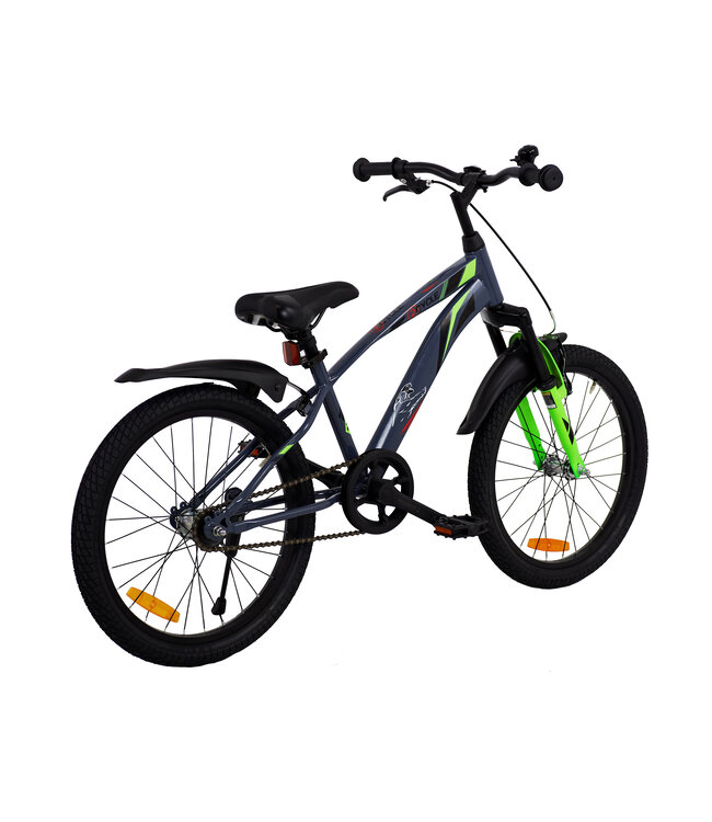 2Cycle Panter kinderfiets 20 inch (6 tot 8 jaar) voor jongens grijs-groen