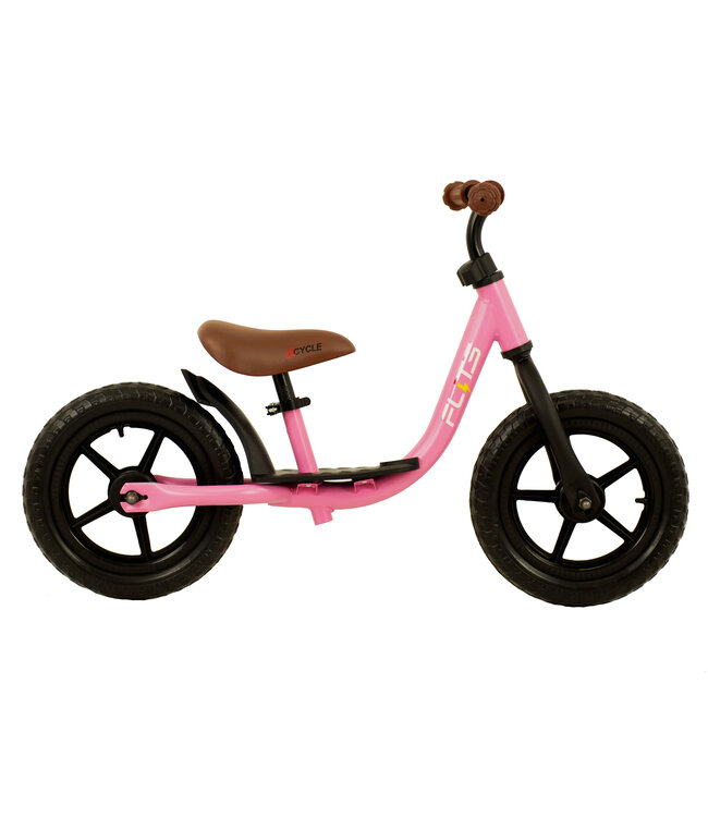 2Cycle Loopfiets - Balance Bike - Jongens en Meisjes - Loopfiets 2 Jaar - Buitenspeelgoed - Mat-Roze