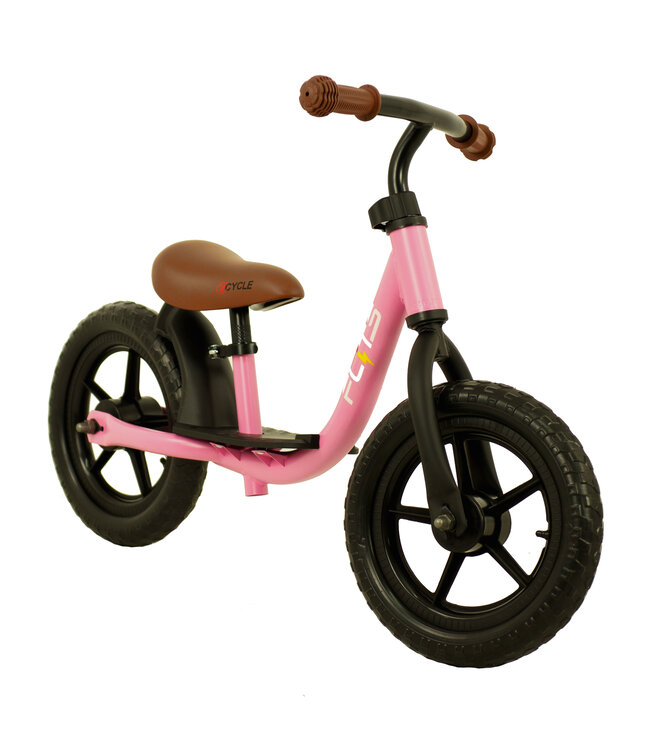 2Cycle Loopfiets - Balance Bike - Jongens en Meisjes - Loopfiets 2 Jaar - Buitenspeelgoed - Mat-Roze