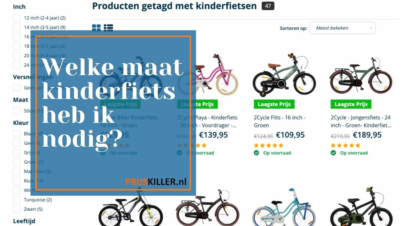 Welke maat kinderfiets heb ik nodig?