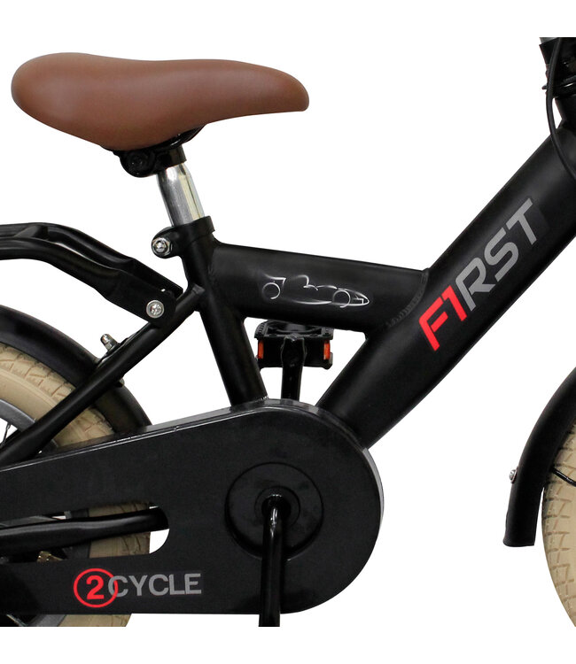 2Cycle First kinderfiets 12 inch (2 tot 4 jaar) voor jongens zwart