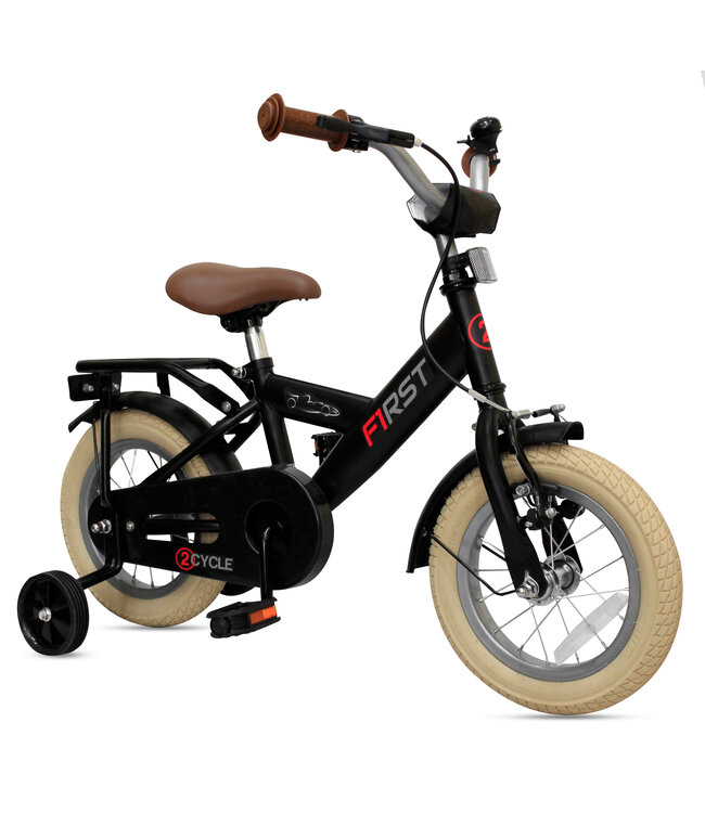 2Cycle First kinderfiets 12 inch (2 tot 4 jaar) voor jongens zwart