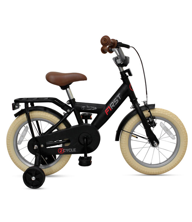 2Cycle First kinderfiets 14 inch (3 tot 5 jaar) voor jongens zwart