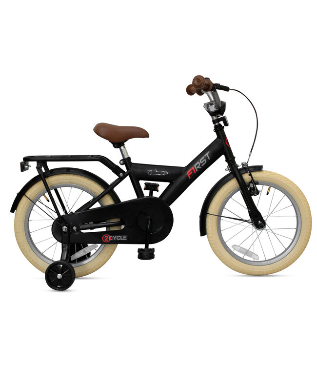 2Cycle First Kinderfiets - 16 inch - Zwart - 4 tot 6  jaar