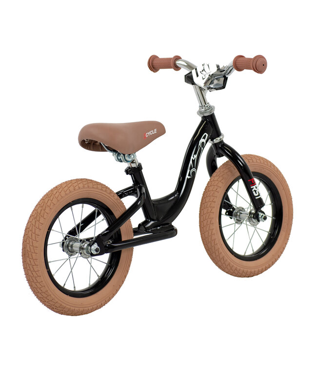2Cycle - Loopfiets - First - Luchtbanden - Zwart - Loopfiets 2 jaar - Balance bike