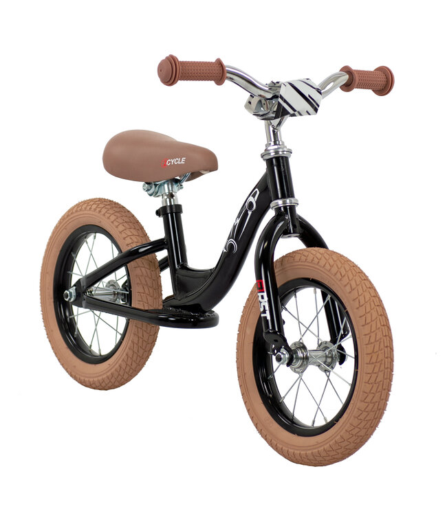 2Cycle - Loopfiets - First - Luchtbanden - Zwart - Loopfiets 2 jaar - Balance bike