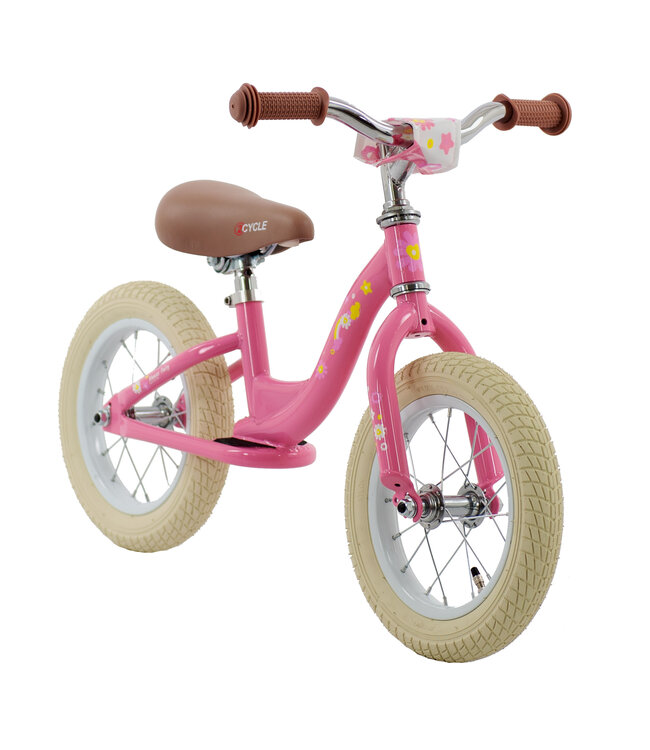 2Cycle - Loopfiets - First - Luchtbanden - Roze- Loopfiets 2 jaar - Balance bike