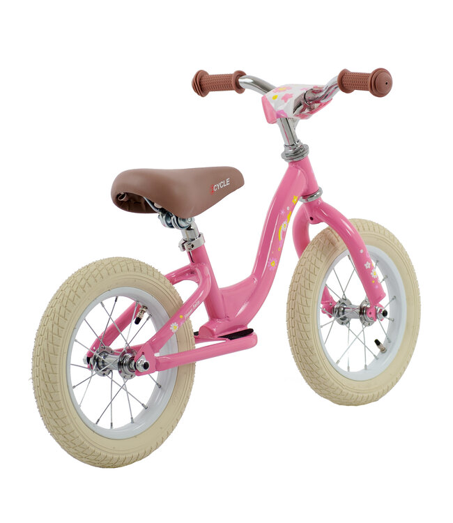 2Cycle - Loopfiets - First - Luchtbanden - Roze- Loopfiets 2 jaar - Balance bike