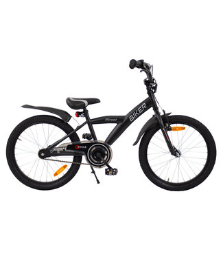 2Cycle 2Cycle Biker kinderfiets 20 inch (6 tot 8 jaar) voor jongens zwart