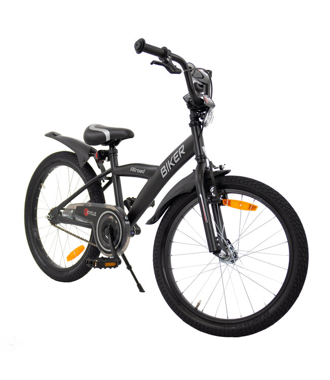 2Cycle Biker kinderfiets 20 inch (6 tot 8 jaar) voor jongens zwart
