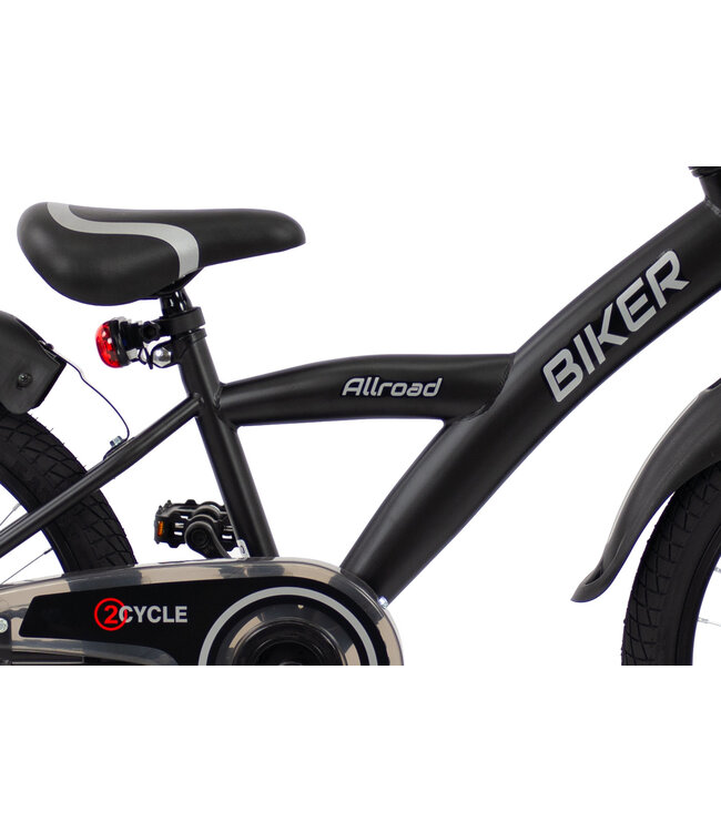 2Cycle Biker kinderfiets 20 inch (6 tot 8 jaar) voor jongens zwart