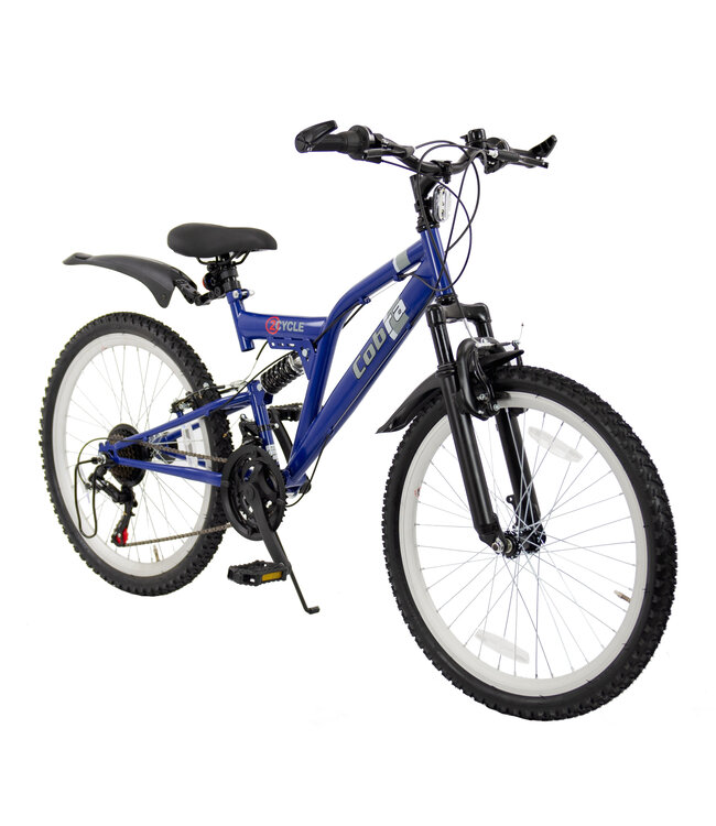 2Cycle MTB kinderfiets 24 inch (8 tot 10 jaar) voor jongens blauw