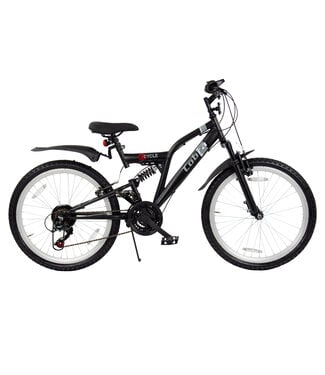 2Cycle 2Cycle MTB kinderfiets 24 inch (8 tot 10 jaar) voor jongens zwart
