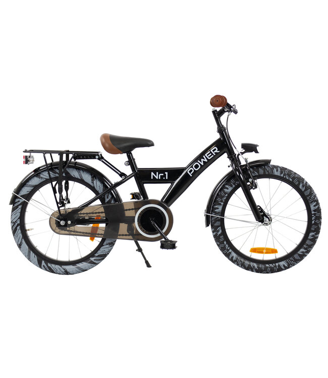 2Cycle Power kinderfiets 18 inch (5 tot 7 jaar) voor jongens zwart