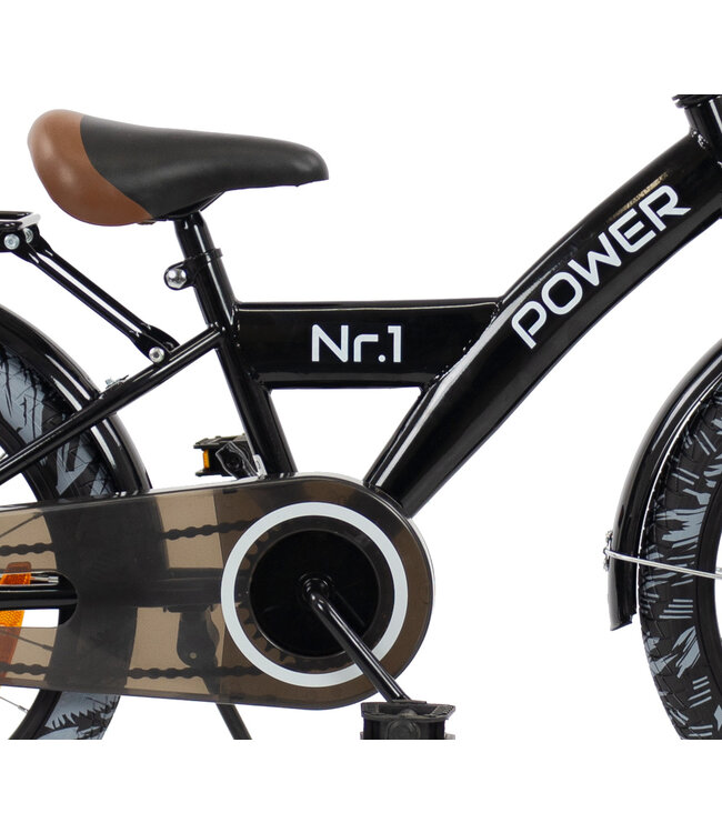 2Cycle Power kinderfiets 18 inch (5 tot 7 jaar) voor jongens zwart