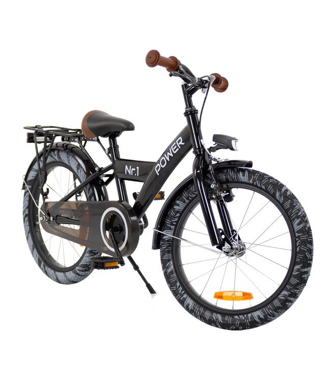 2Cycle Power kinderfiets 18 inch (5 tot 7 jaar) voor jongens zwart