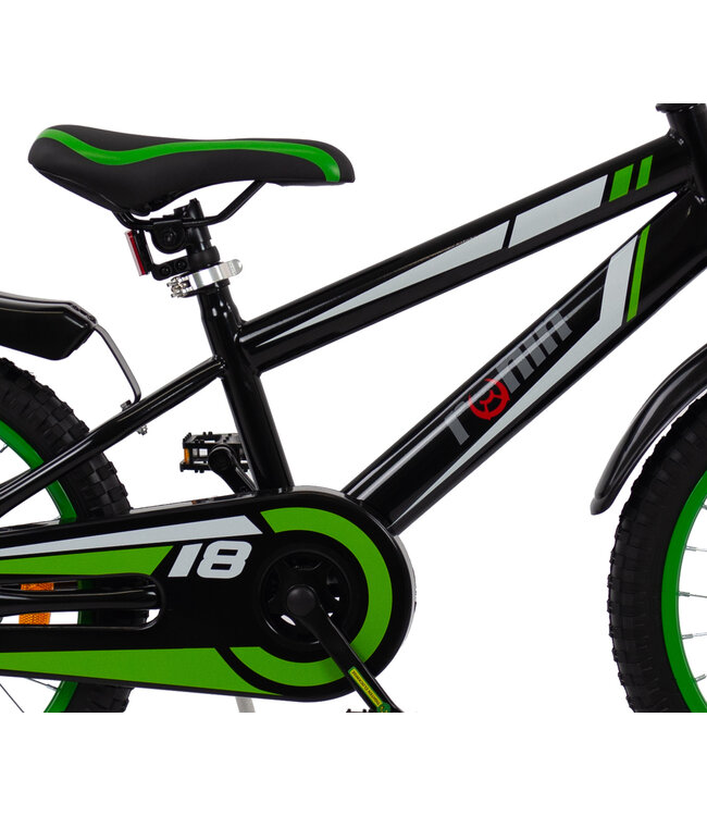 2Cycle Ronin kinderfiets 18 inch (5 tot 7 jaar) voor jongens zwart
