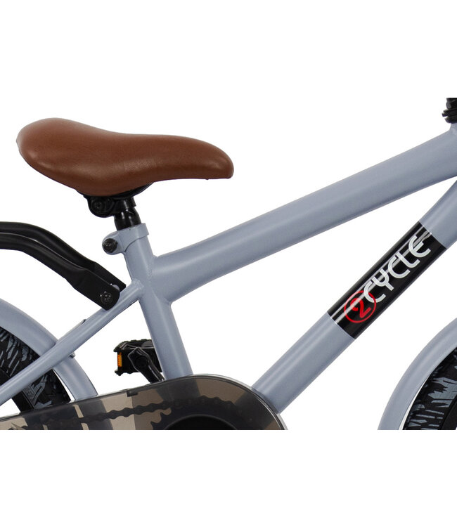 2Cycle Cargo kinderfiets 16 inch (4 tot 6 jaar) voor jongens grijs